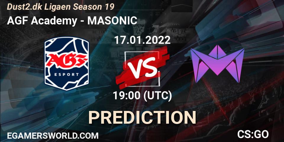 Prognoza AGF Academy - MASONIC. 17.01.2022 at 19:00, Counter-Strike (CS2), Dust2.dk Ligaen Season 19