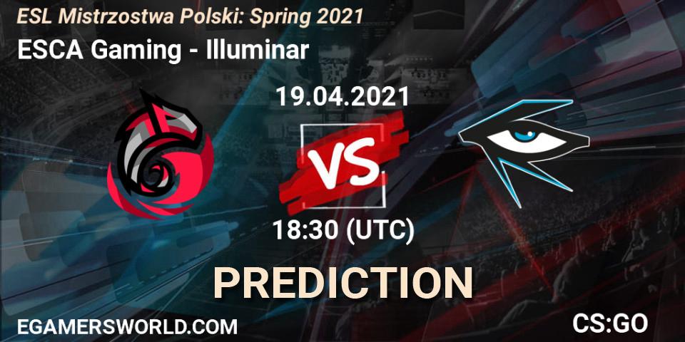 Prognoza ESCA Gaming - Illuminar. 27.04.2021 at 14:30, Counter-Strike (CS2), ESL Mistrzostwa Polski: Spring 2021