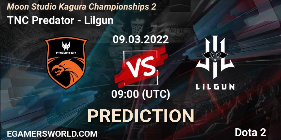 Prognoza TNC Predator - Lilgun. 09.03.2022 at 09:05, Dota 2, Moon Studio Kagura Championships 2