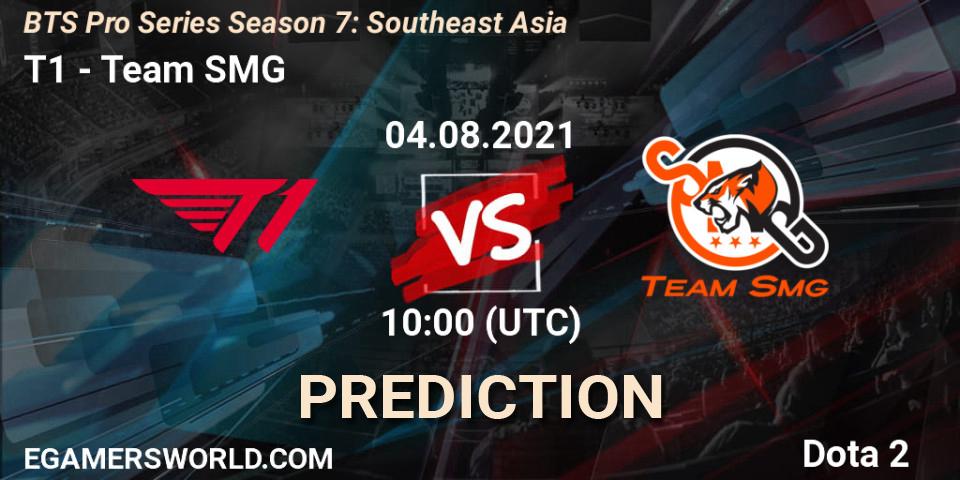 Prognoza T1 - Team SMG. 04.08.2021 at 11:38, Dota 2, BTS Pro Series Season 7: Southeast Asia