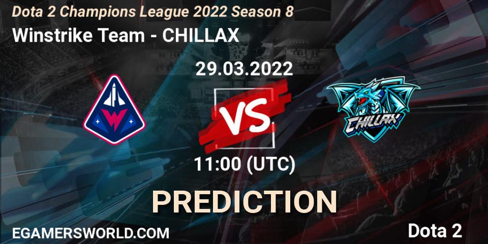 Prognoza Winstrike Team - CHILLAX. 29.03.2022 at 12:00, Dota 2, Dota 2 Champions League 2022 Season 8