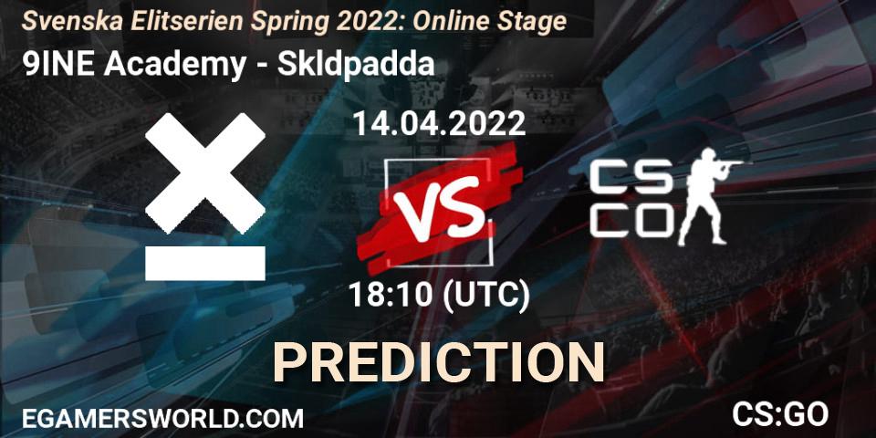 Prognoza 9INE Academy - Sköldpadda. 14.04.2022 at 18:10, Counter-Strike (CS2), Svenska Elitserien Spring 2022: Online Stage