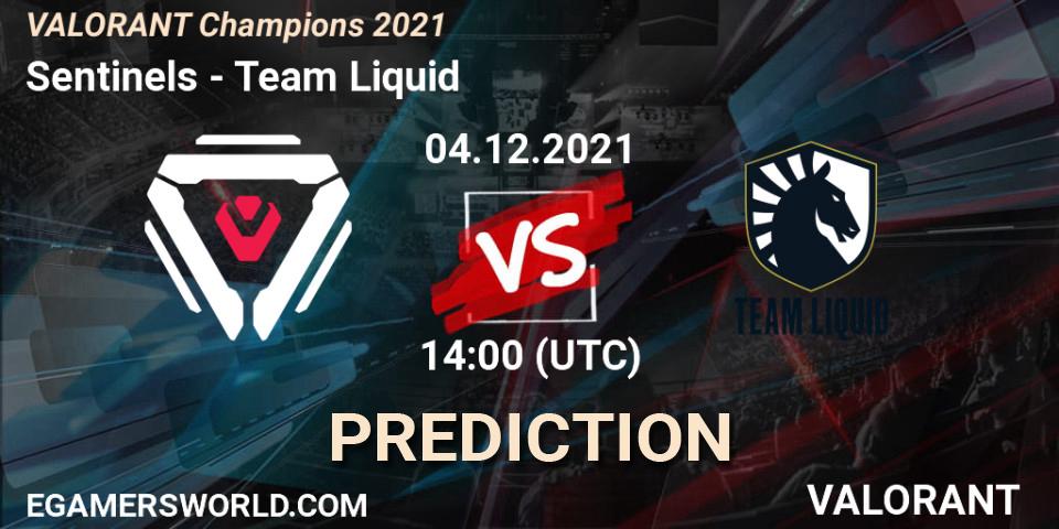 Prognoza Sentinels - Team Liquid. 04.12.2021 at 19:00, VALORANT, VALORANT Champions 2021