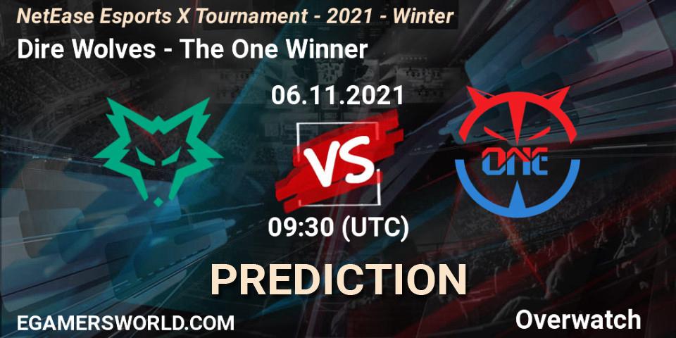 Prognoza Dire Wolves - The One Winner. 06.11.21, Overwatch, NetEase Esports X Tournament - 2021 - Winter
