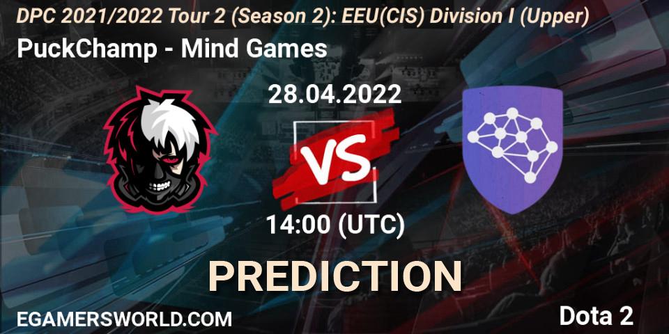 Prognoza PuckChamp - Mind Games. 28.04.2022 at 14:00, Dota 2, DPC 2021/2022 Tour 2 (Season 2): EEU(CIS) Division I (Upper)