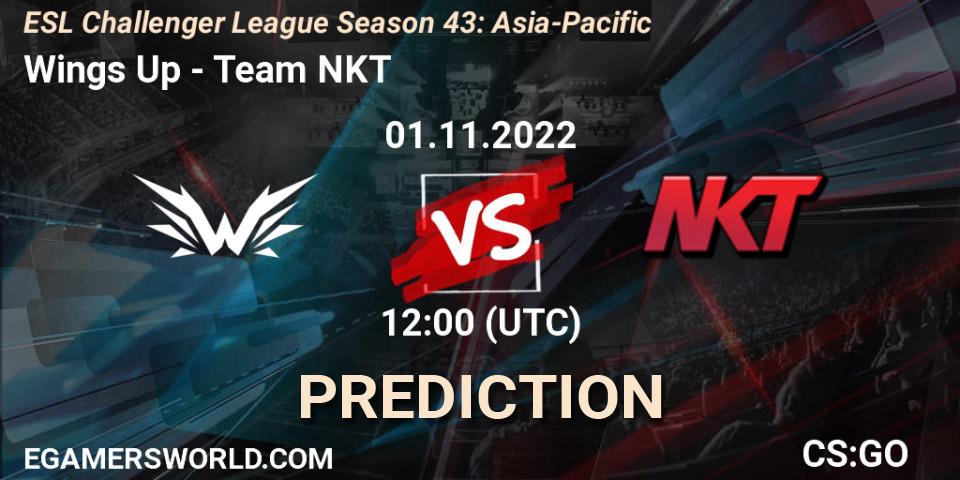 Prognoza Wings Up - Team NKT. 01.11.2022 at 12:00, Counter-Strike (CS2), ESL Challenger League Season 43: Asia-Pacific