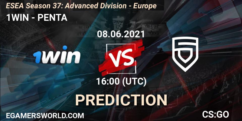 Prognoza 1WIN - PENTA. 08.06.21, CS2 (CS:GO), ESEA Season 37: Advanced Division - Europe