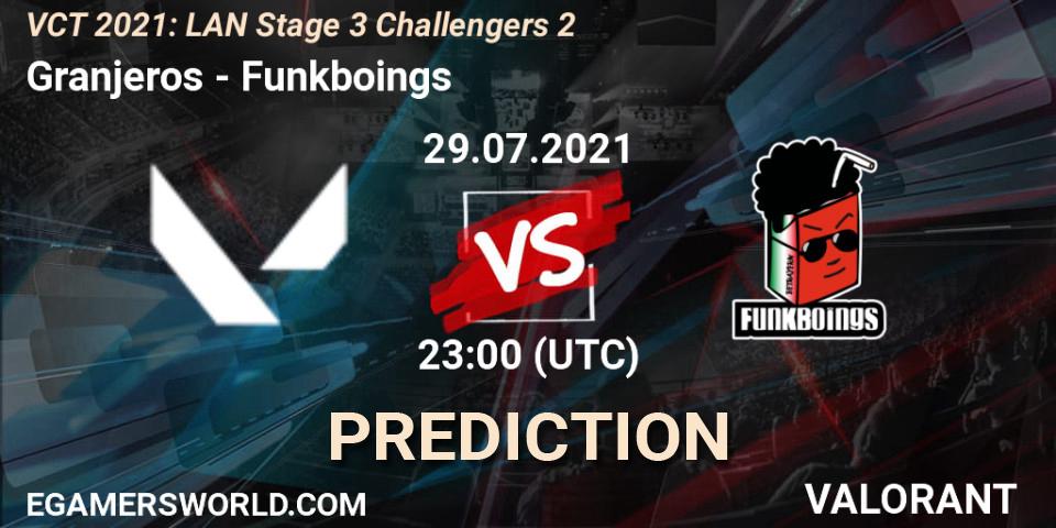 Prognoza Granjeros - Funkboings. 29.07.2021 at 23:00, VALORANT, VCT 2021: LAN Stage 3 Challengers 2
