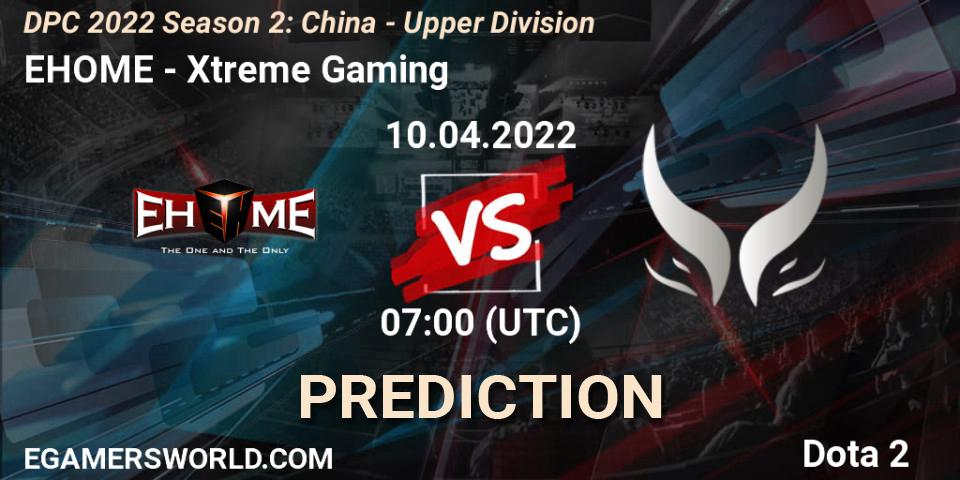 Prognoza EHOME - Xtreme Gaming. 13.04.2022 at 09:57, Dota 2, DPC 2021/2022 Tour 2 (Season 2): China Division I (Upper)