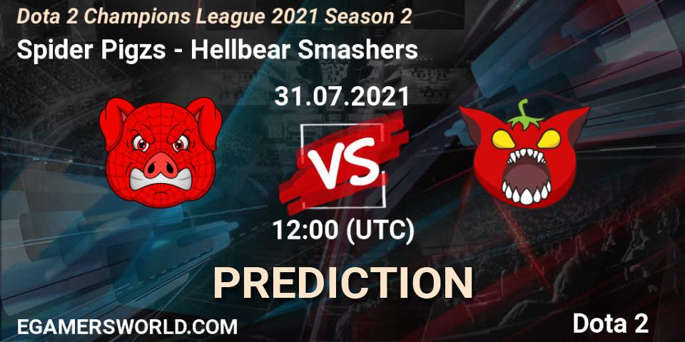 Prognoza Spider Pigzs - Hellbear Smashers. 31.07.2021 at 12:07, Dota 2, Dota 2 Champions League 2021 Season 2