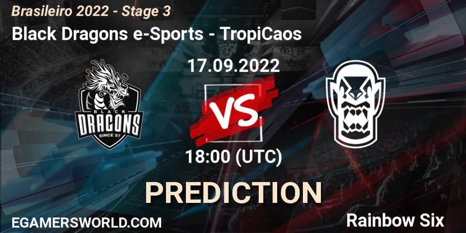 Prognoza Black Dragons e-Sports - TropiCaos. 17.09.22, Rainbow Six, Brasileirão 2022 - Stage 3