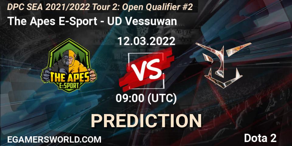 Prognoza The Apes E-Sport - UD Vessuwan. 12.03.2022 at 08:53, Dota 2, DPC SEA 2021/2022 Tour 2: Open Qualifier #2