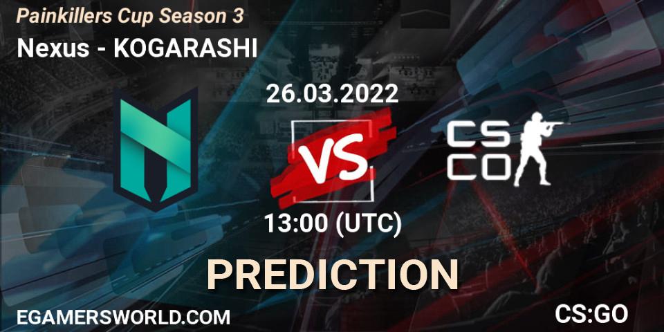 Prognoza Nexus - KOGARASHI. 28.03.2022 at 15:00, Counter-Strike (CS2), Painkillers Cup Season 3