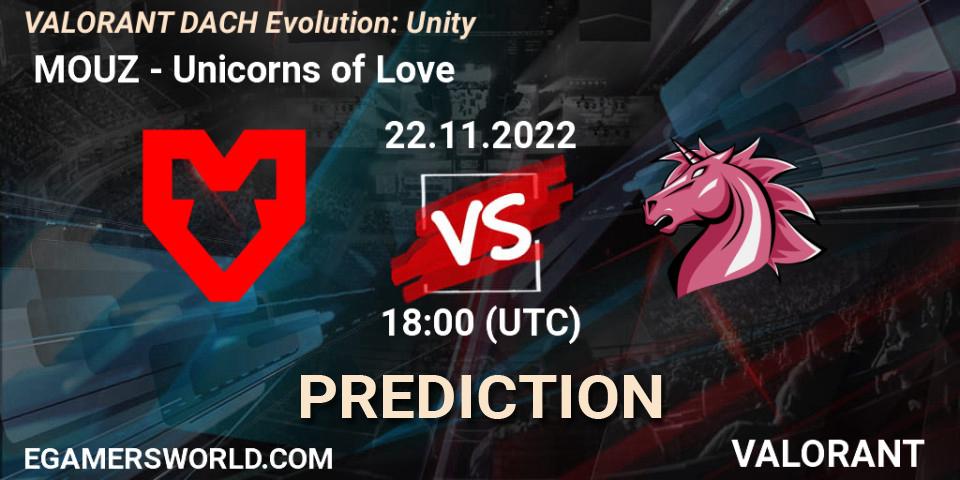 Prognoza MOUZ - Unicorns of Love. 22.11.22, VALORANT, VALORANT DACH Evolution: Unity