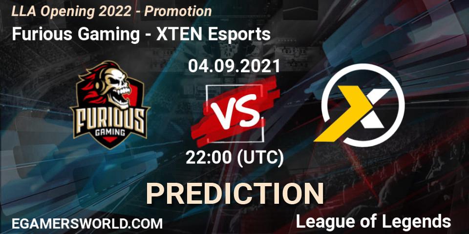 Prognoza Furious Gaming - XTEN Esports. 04.09.2021 at 22:00, LoL, LLA Opening 2022 - Promotion