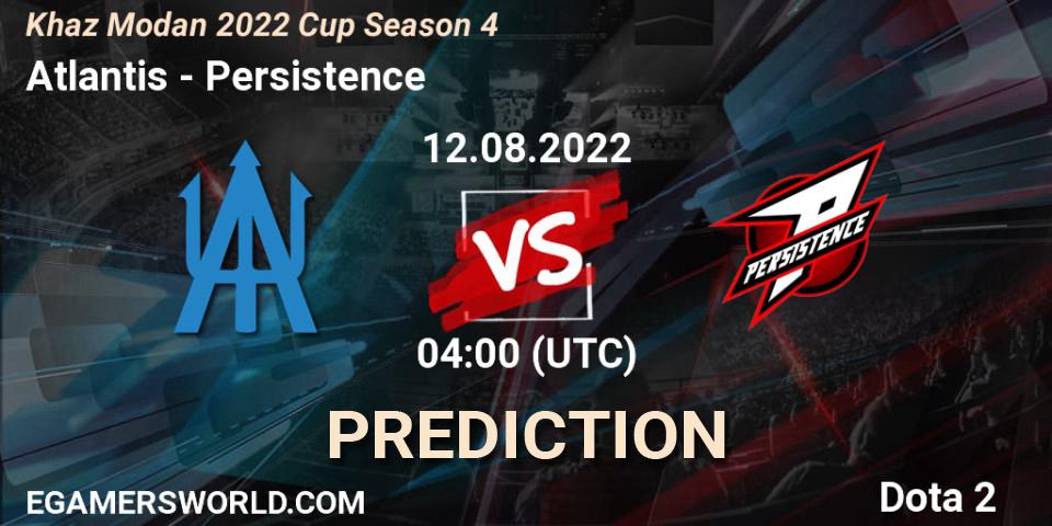 Prognoza Atlantis - Persistence. 12.08.2022 at 04:21, Dota 2, Khaz Modan 2022 Cup Season 4