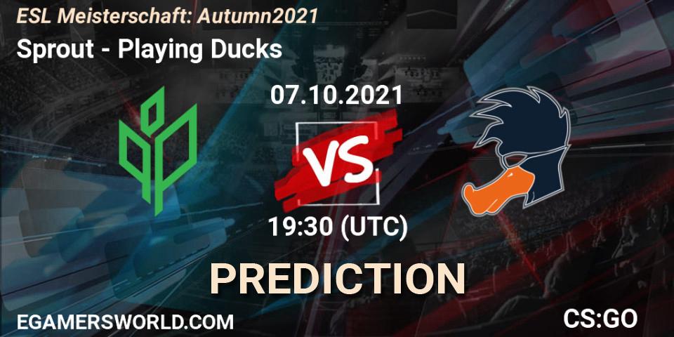 Prognoza Sprout - Playing Ducks. 07.10.2021 at 19:30, Counter-Strike (CS2), ESL Meisterschaft: Autumn 2021