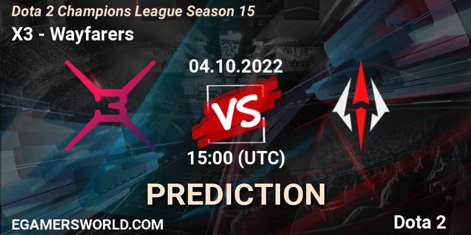 Prognoza X3 - Wayfarers. 04.10.2022 at 15:00, Dota 2, Dota 2 Champions League Season 15