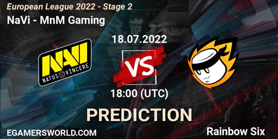 Prognoza NaVi - MnM Gaming. 18.07.2022 at 16:00, Rainbow Six, European League 2022 - Stage 2