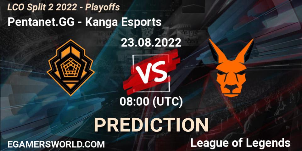 Prognoza Pentanet.GG - Kanga Esports. 23.08.2022 at 08:00, LoL, LCO Split 2 2022 - Playoffs