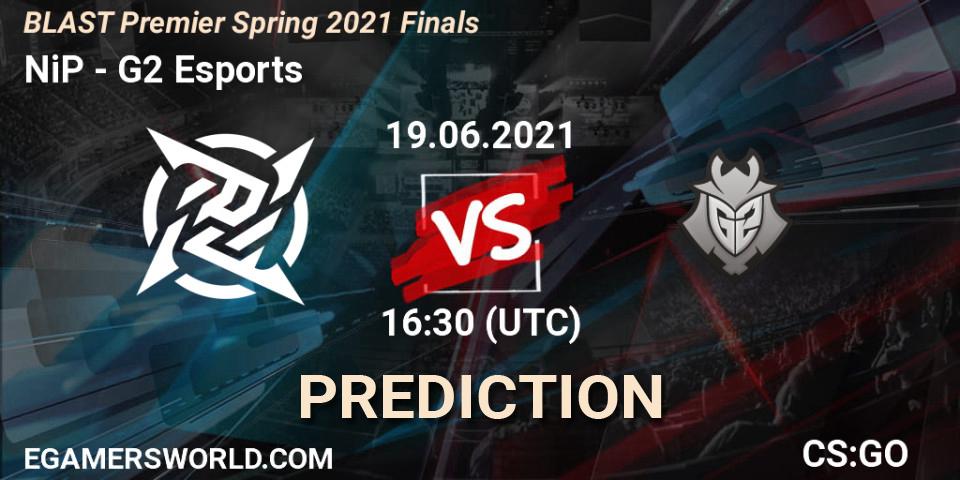 Prognoza NiP - G2 Esports. 19.06.2021 at 17:40, Counter-Strike (CS2), BLAST Premier Spring 2021 Finals