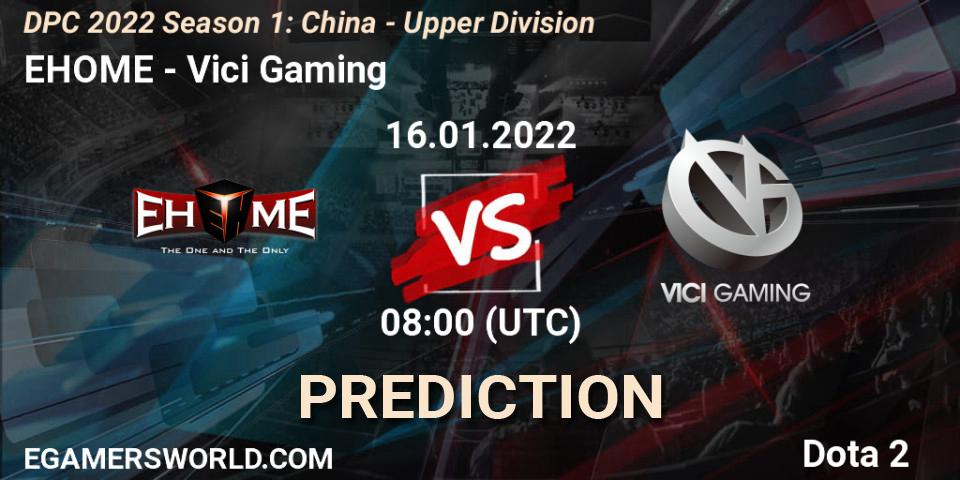 Prognoza EHOME - Vici Gaming. 16.01.22, Dota 2, DPC 2022 Season 1: China - Upper Division