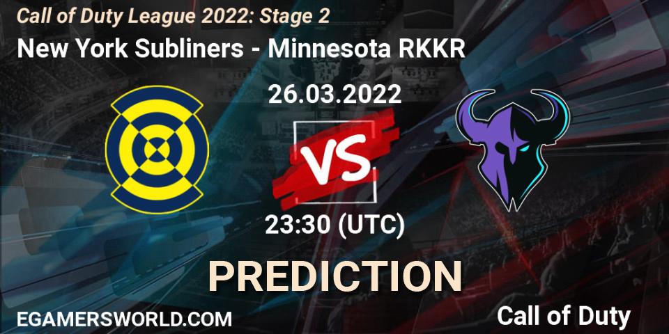 Prognoza New York Subliners - Minnesota RØKKR. 26.03.22, Call of Duty, Call of Duty League 2022: Stage 2