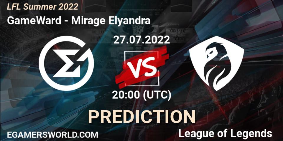 Prognoza GameWard - Mirage Elyandra. 27.07.2022 at 20:15, LoL, LFL Summer 2022