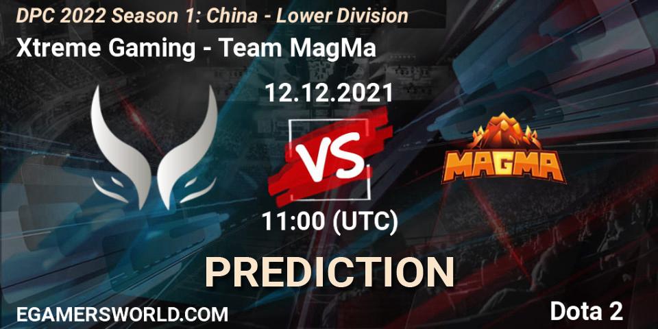 Prognoza Xtreme Gaming - Team MagMa. 12.12.2021 at 11:56, Dota 2, DPC 2022 Season 1: China - Lower Division