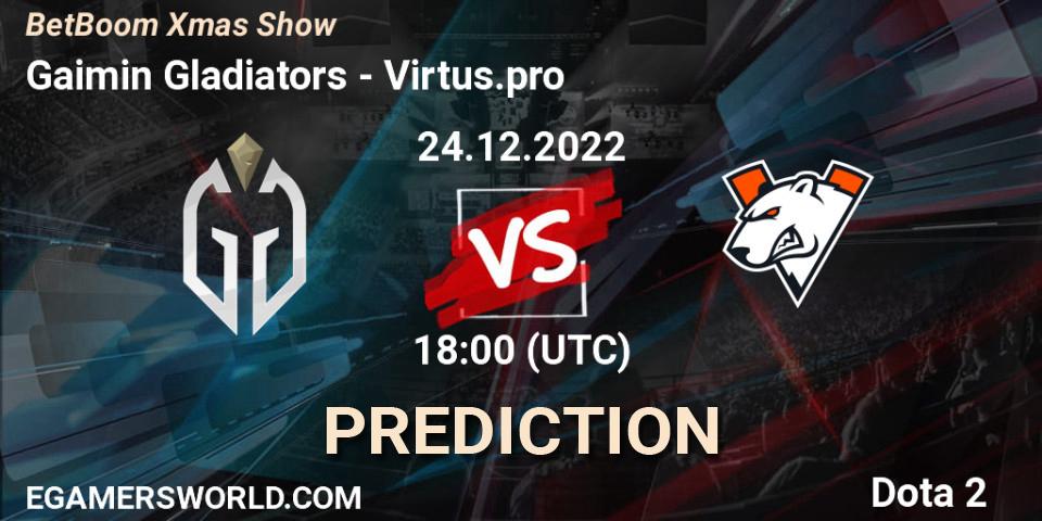 Prognoza Gaimin Gladiators - Virtus.pro. 24.12.22, Dota 2, BetBoom Xmas Show