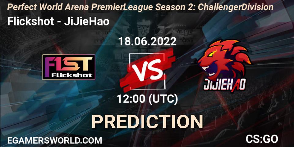 Prognoza Flickshot - JiJieHao. 18.06.2022 at 13:30, Counter-Strike (CS2), Perfect World Arena Premier League Season 2: Challenger Division