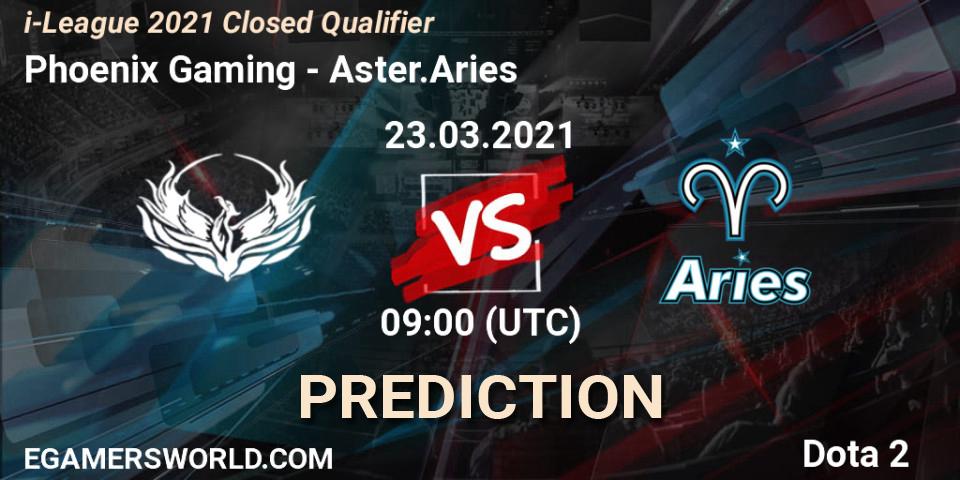 Prognoza Phoenix Gaming - Aster.Aries. 23.03.2021 at 09:10, Dota 2, i-League 2021 Closed Qualifier