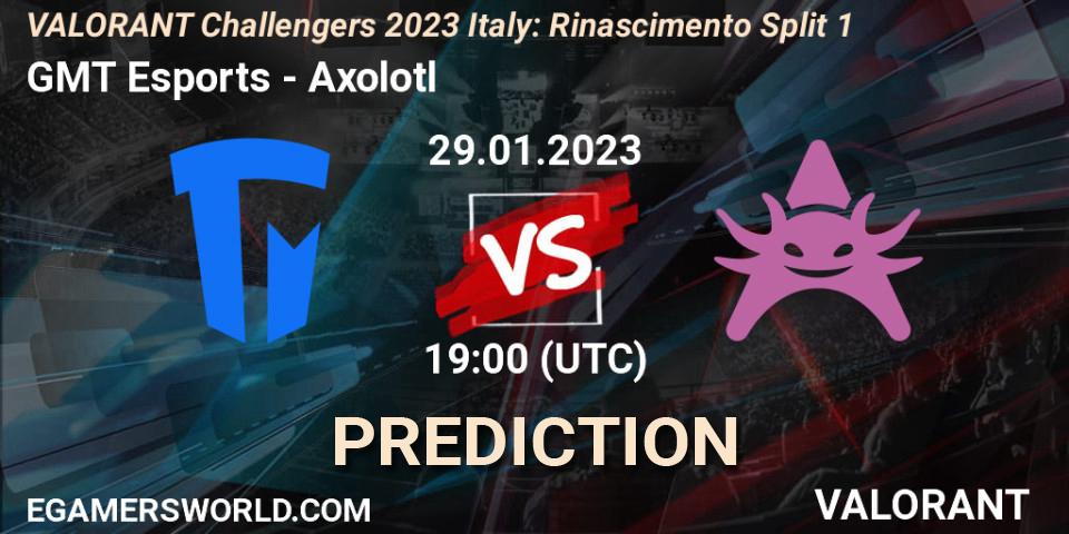 Prognoza GMT Esports - Axolotl. 29.01.23, VALORANT, VALORANT Challengers 2023 Italy: Rinascimento Split 1