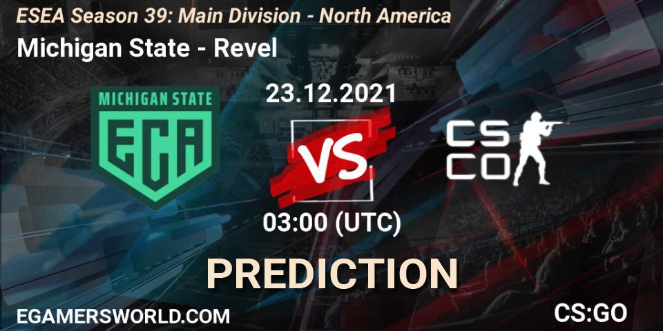 Prognoza Michigan State - Revel. 29.12.2021 at 03:00, Counter-Strike (CS2), ESEA Season 39: Main Division - North America