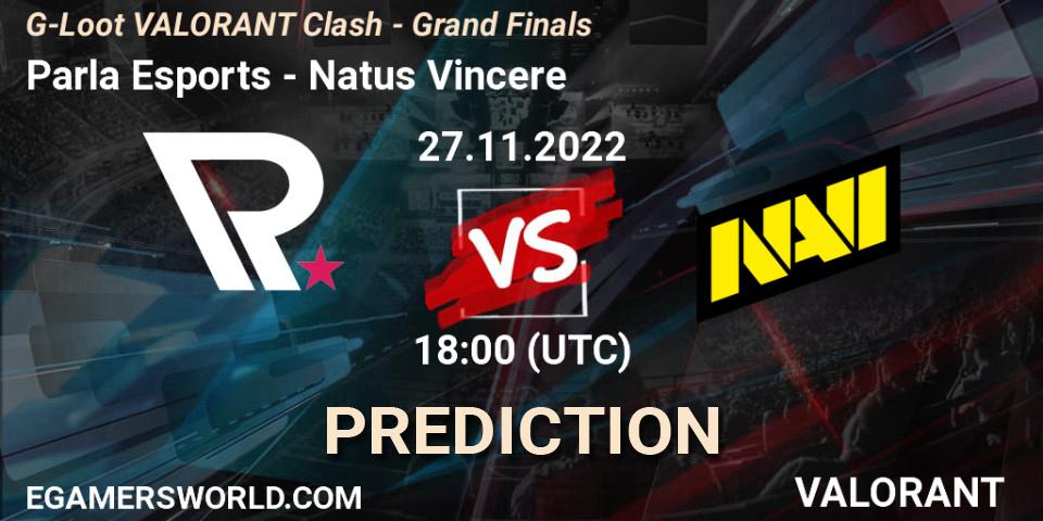 Prognoza Parla Esports - Natus Vincere. 27.11.22, VALORANT, G-Loot VALORANT Clash - Grand Finals