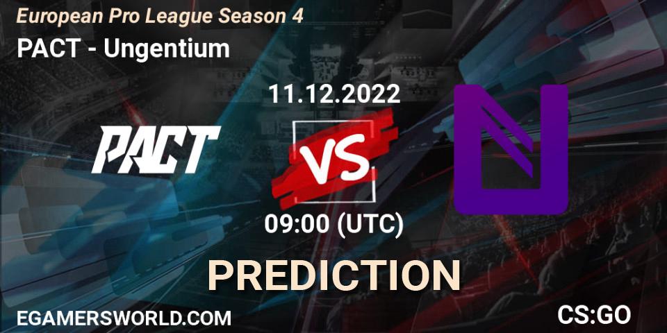 Prognoza PACT - Ungentium. 12.12.2022 at 09:00, Counter-Strike (CS2), European Pro League Season 4