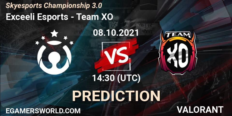 Prognoza Exceeli Esports - Team XO. 08.10.2021 at 14:30, VALORANT, Skyesports Championship 3.0