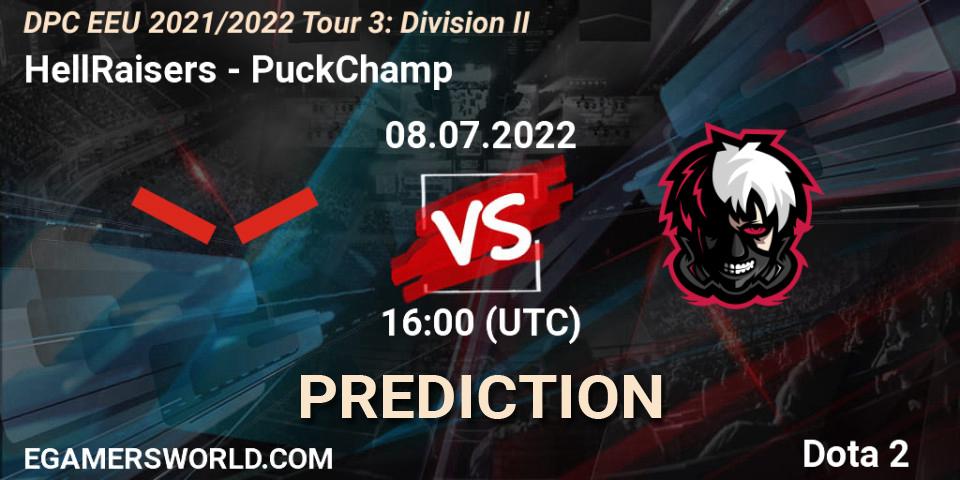 Prognoza HellRaisers - PuckChamp. 08.07.2022 at 16:25, Dota 2, DPC EEU 2021/2022 Tour 3: Division II