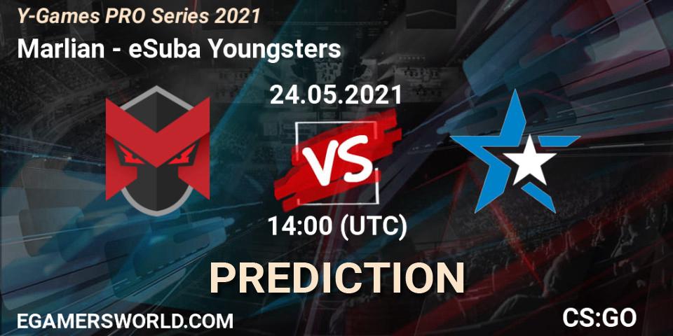 Prognoza ex-Marlian - eSuba Youngsters. 24.05.2021 at 14:00, Counter-Strike (CS2), Y-Games PRO Series 2021