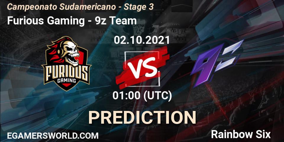 Prognoza Furious Gaming - 9z Team. 02.10.2021 at 01:00, Rainbow Six, Campeonato Sudamericano - Stage 3