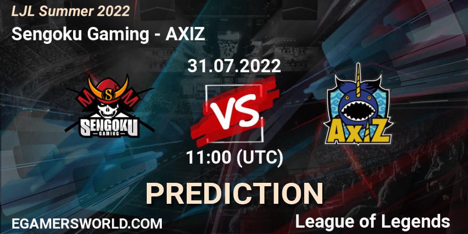 Prognoza Sengoku Gaming - AXIZ. 31.07.22, LoL, LJL Summer 2022