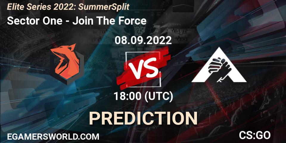 Prognoza Sector One - JoinTheForce. 08.09.2022 at 18:00, Counter-Strike (CS2), Elite Series 2022: Summer Split