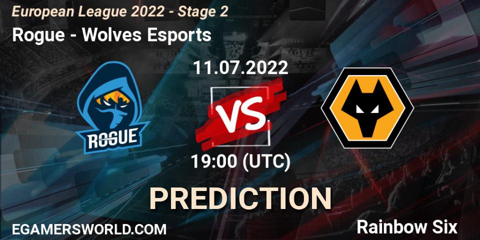 Prognoza Rogue - Wolves Esports. 11.07.22, Rainbow Six, European League 2022 - Stage 2