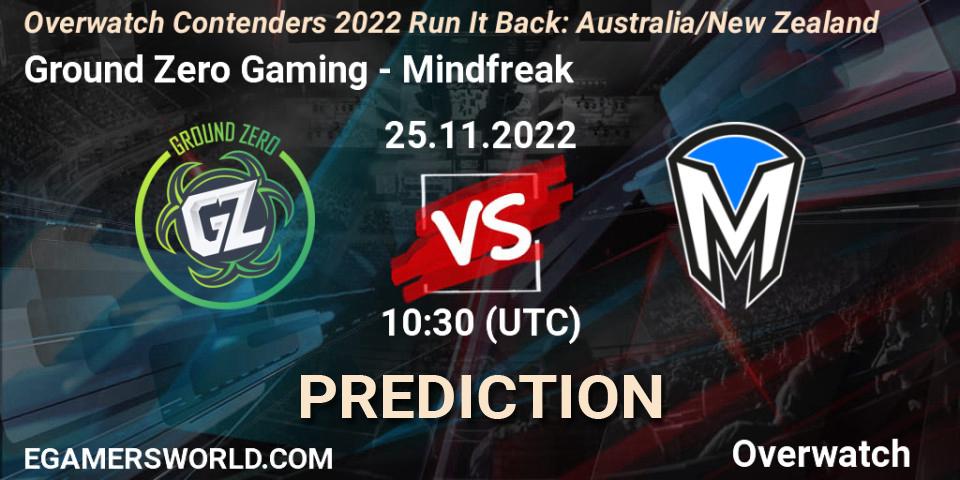 Prognoza Ground Zero Gaming - Mindfreak. 25.11.22, Overwatch, Overwatch Contenders 2022 - Australia/New Zealand - November