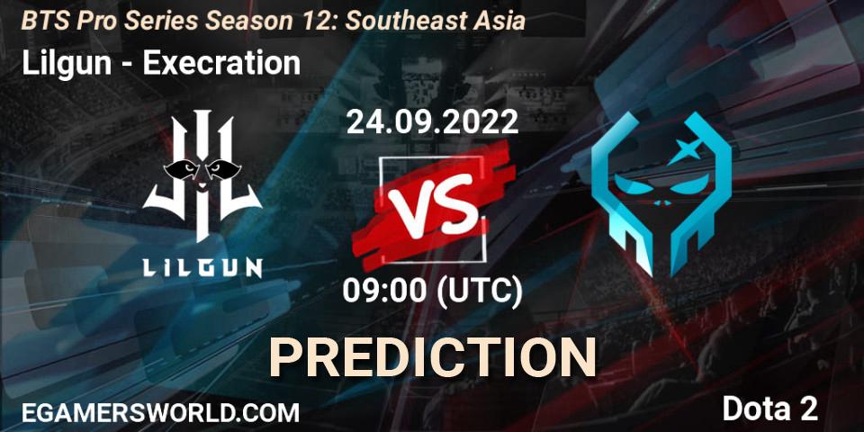 Prognoza Lilgun - Execration. 24.09.2022 at 09:04, Dota 2, BTS Pro Series Season 12: Southeast Asia