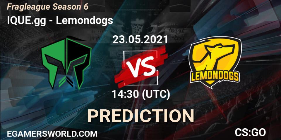 Prognoza IQUE.gg - Lemondogs. 30.05.2021 at 14:30, Counter-Strike (CS2), Fragleague Season 6