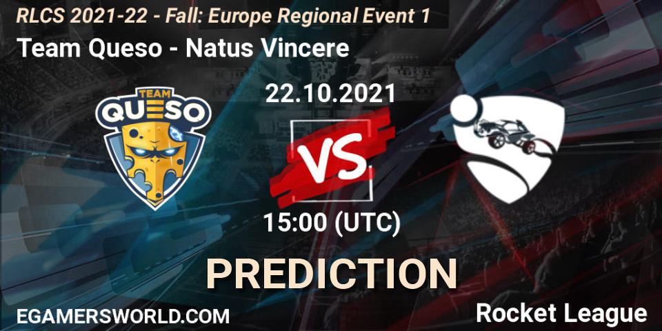 Prognoza Team Queso - Natus Vincere. 22.10.2021 at 15:00, Rocket League, RLCS 2021-22 - Fall: Europe Regional Event 1
