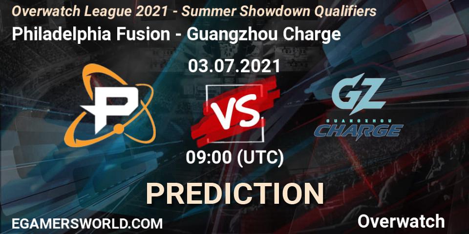 Prognoza Philadelphia Fusion - Guangzhou Charge. 03.07.2021 at 09:00, Overwatch, Overwatch League 2021 - Summer Showdown Qualifiers