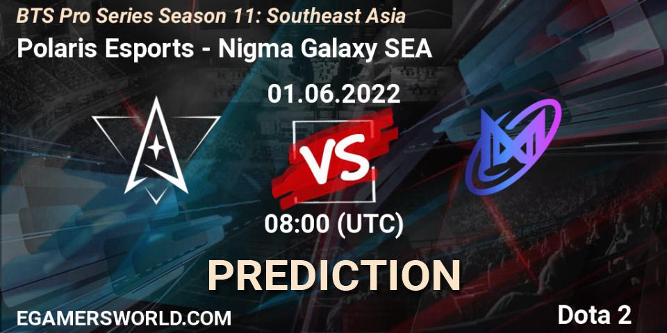 Prognoza Polaris Esports - Nigma Galaxy SEA. 01.06.2022 at 08:01, Dota 2, BTS Pro Series Season 11: Southeast Asia