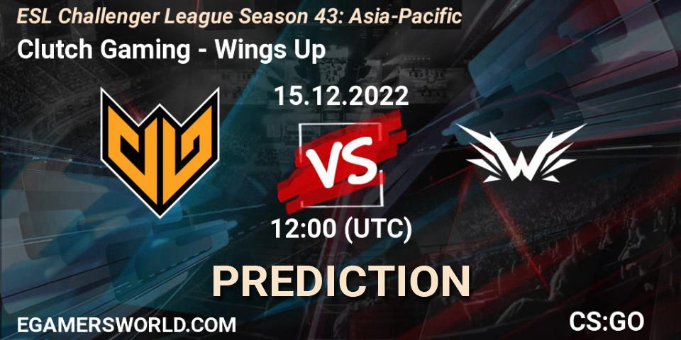 Prognoza Clutch Gaming - Wings Up. 15.12.2022 at 12:00, Counter-Strike (CS2), ESL Challenger League Season 43: Asia-Pacific